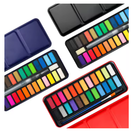 Non-toxic Primary Watercolor Pan Set of 12 For Kids