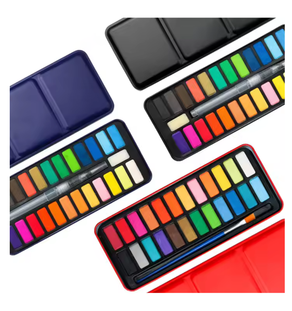 Non-toxic Primary Watercolor Pan Set of 12 For Kids